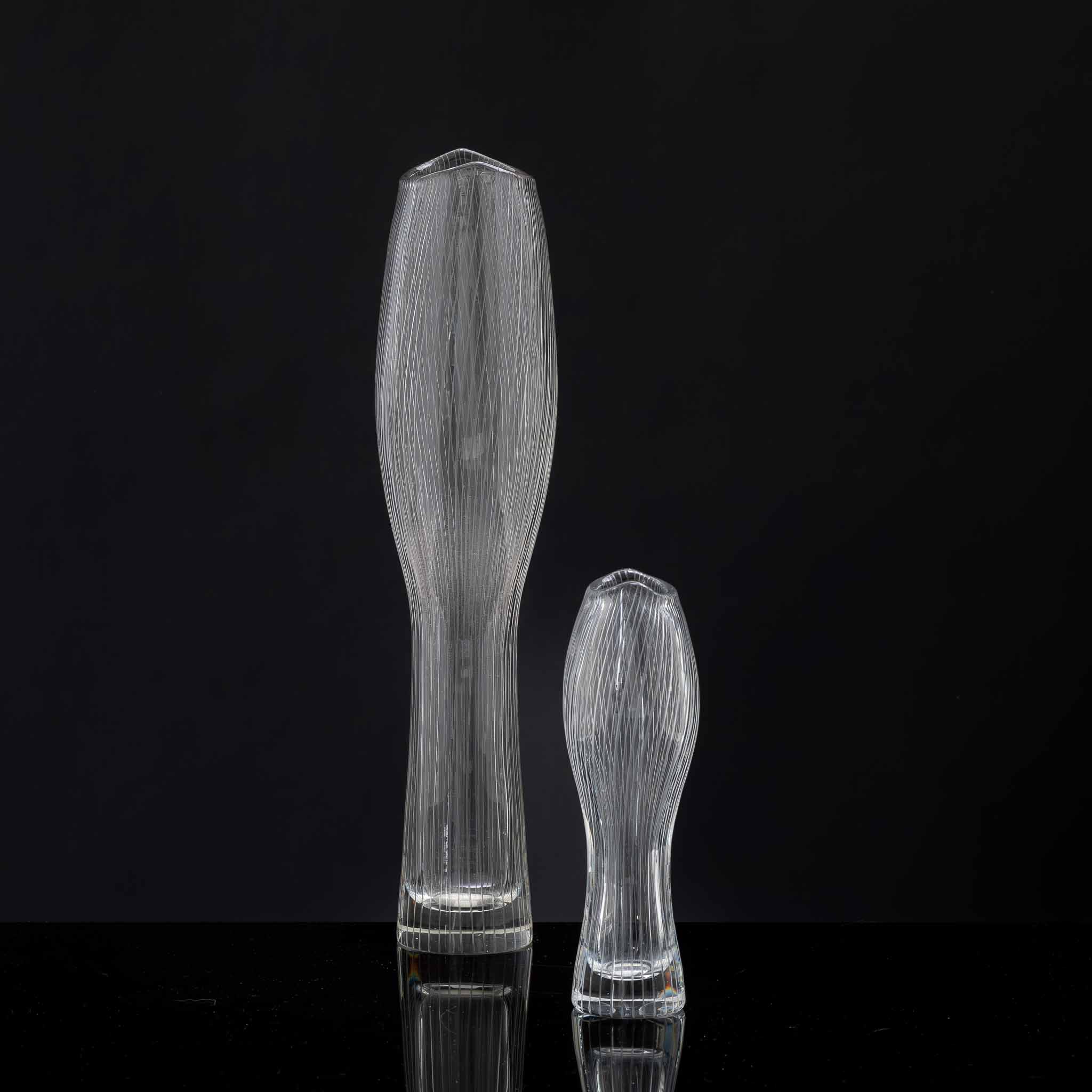 Tapio Wirkkala - A set of both sizes crystal art-object, model 3545 - Iittala Finland 1957 & 1958