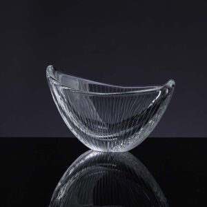 Tapio Wirkkala - Scandinavian Modern crystal Art-object / bowl, model 3348 - Iittala, Finland ca 1953