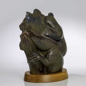 Gunnar Nylund - A glazed stoneware sculpture of Koalas - Rörstrand Sweden circa 1955