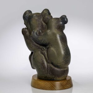 Gunnar Nylund - A glazed stoneware sculpture of Koalas - Rörstrand Sweden circa 1955