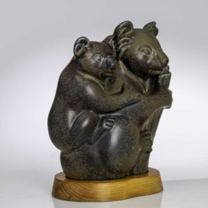 Gunnar Nylund - A glazed stoneware sculpture of Koalas - Rörstrand Sweden circa 1955