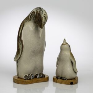 Gunnar Nylund - Two glazed stoneware sculptures of Pinguïns - Rörstrand Sweden circa 1955Gunnar Nylund - Two glazed stoneware sculptures of Pinguïns - Rörstrand Sweden circa 1955