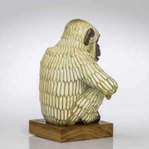 Gunnar Nylund - A glazed stoneware sculpture of a Monkey - Rörstrand Sweden circa 1955