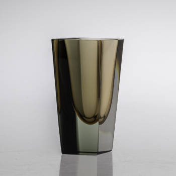 Kaj Franck – Glass Art-object “Prisma”, model KF 215 in brown and grey hues – Nuutajärvi-Notsjö, Finland 1962