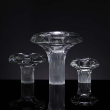 Tapio Wirkkala – Crystal art-object “Tatti” (Boletus), model 3552, complete set – Iittala, Finland ca 1955