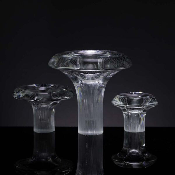 Tapio Wirkkala - Crystal art-object "Tatti" (Boletus), model 3552, complete set - Iittala, Finland ca 1955