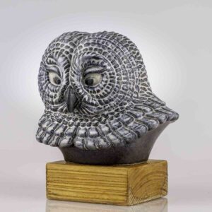 Gunnar Nylund - A glazed stoneware sculpture of an Owl - Rörstrand Sweden circa 1955