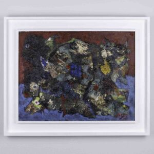 Mogens Balle - Composition, circa 1967 - oil on canvas, professionally framed