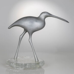 Tapio Wirkkala - A sculpture of a bird "Suokurppa" on a glass stand, model TW513 - Kultakeskus / Iittala, Finland ca. 1975