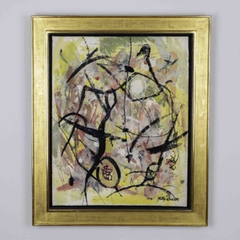 Willy Boers – Composition, 1949 – gouache on paper, professionally framed