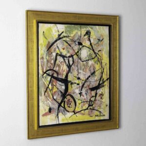 Willy Boers - Composition, 1949 - gouache on paper, professionally framed